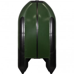 Надувная 3-местная ПВХ лодка Ривьера Максима 3400 СК (зелено-черная)